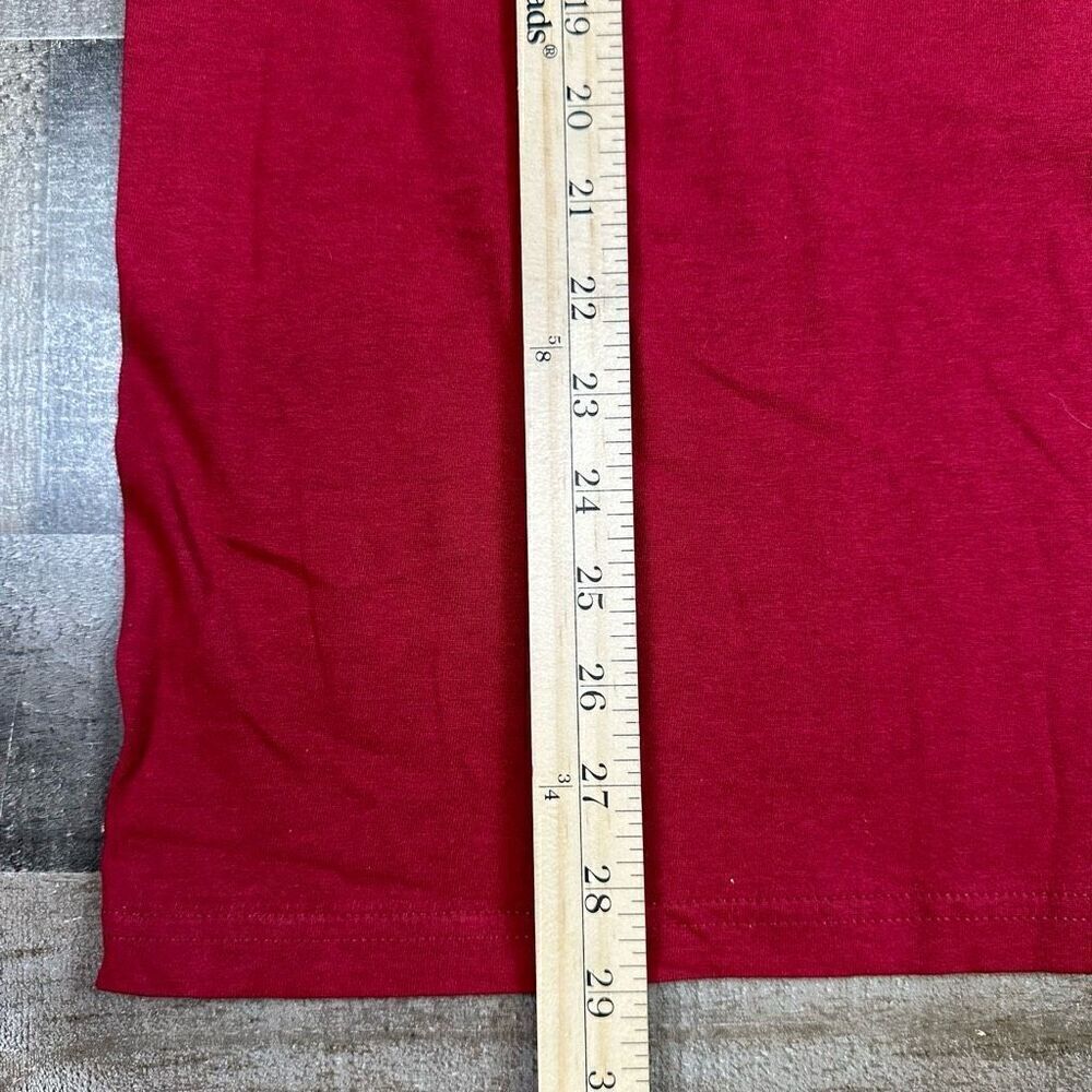 Laughlin River Run Men’s Large 2014 Work Sucks Let’s Ride Shirt Red Crewneck NWT - Picture 3 of 5